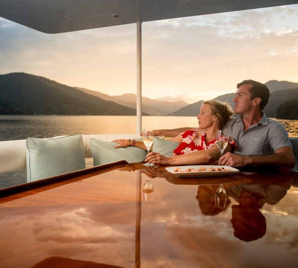 Enjoying A Pleasant Evening On Board