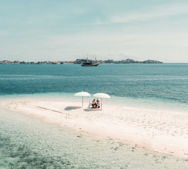 Enjoying A Private Beach