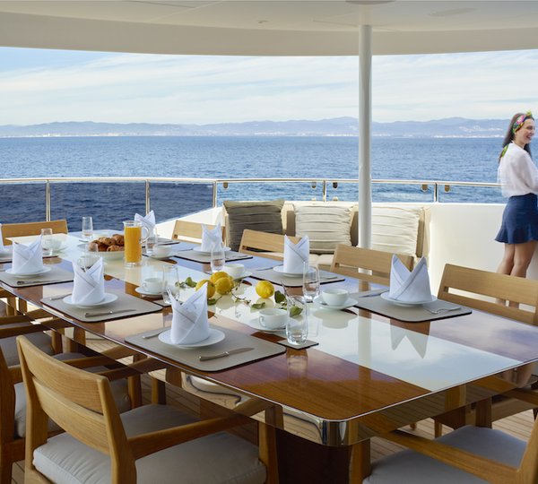 Enjoying The Aft Deck And Al Fresco Dining Area 