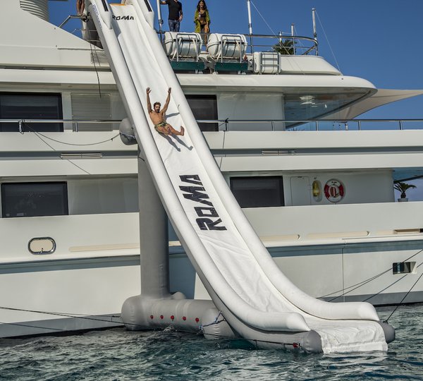 Enjoying The Water Slide