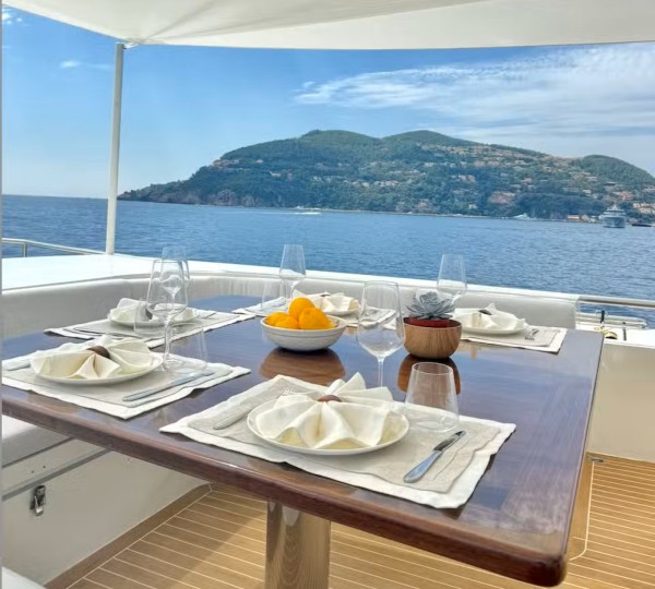 Exterior Dining Area With Sea Views