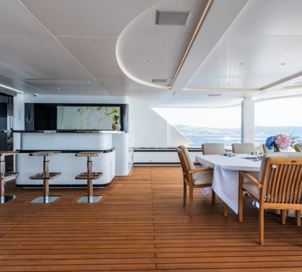 Exterior Dining With Bar Area