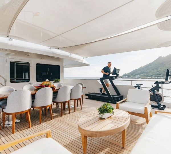 Exterior Relaxtation Area With Gym And Dining