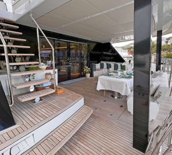 Exterior Stairs With Dining Area