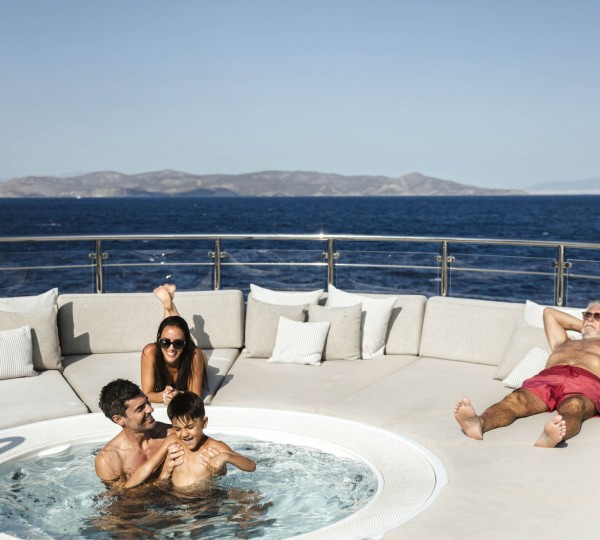 Family Fun Around A Jacuzzi