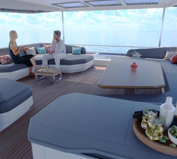 Flybridge Seating And Dining Render