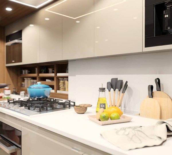 Galley Cooking Station Kitchen Details Render