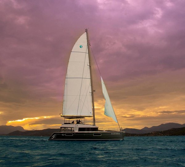 Greek Charter Yacht ALYSSA At Sunset