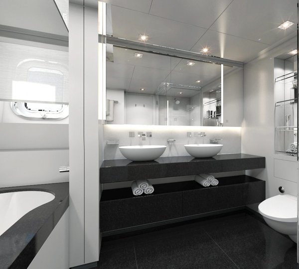 Hessen's 50m Alu FDHF Motor Yacht - Owner's Bathroom