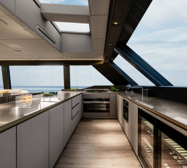 Kitchen With Sea Views