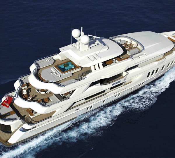 Liquid Sky Yacht From Above