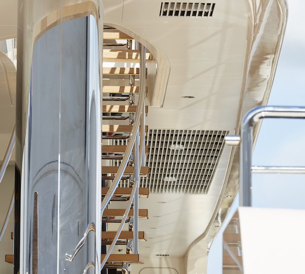 Luxury Yacht SAMAYA - Main Deck Aft Staircase