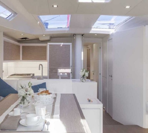 Main Salon View Forward To Open Galley