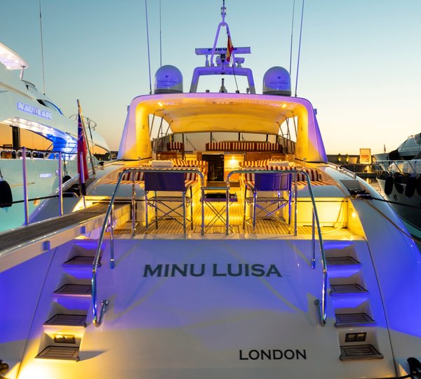 Mangusta Yacht MINU LUISA - Berthed At Night