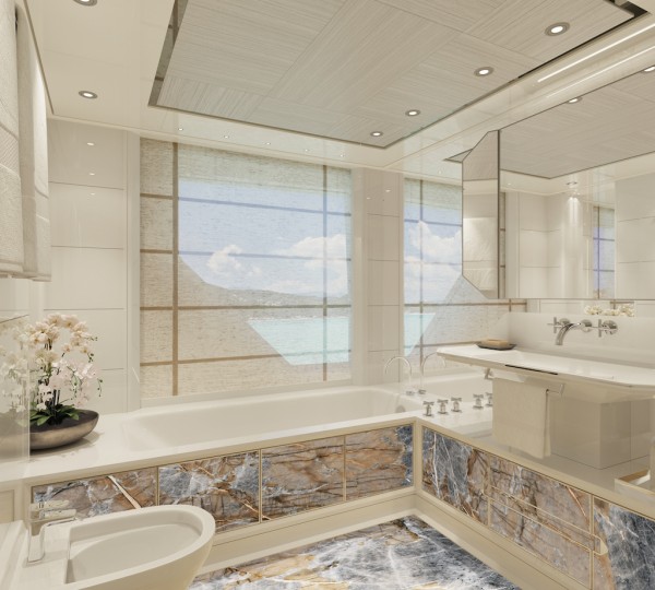 Master Stateroom Bathroom - Blue Grey