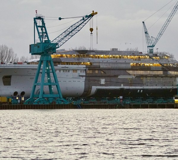 Mega Yacht Project Redwood Under Construction At Lurssen 