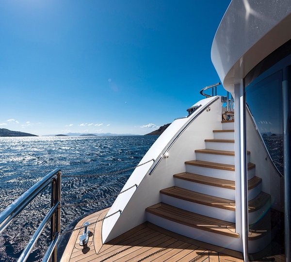 Motor Yacht LIQUID SKY By CMB Yachts - Swim Platform Underway