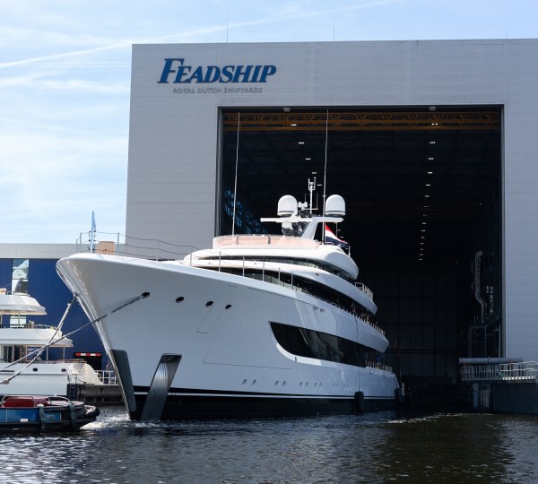 Motor Yacht PROJECT 827 Leaves The Shed