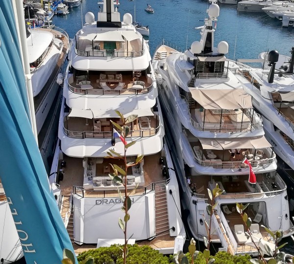 Motor Yachts SYZYGY 818 And DRAGON At The Monaco Yacht Show 2019 
