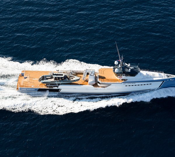 NEW FRONTIERS Yacht Support Vessel From Above By DAMEN