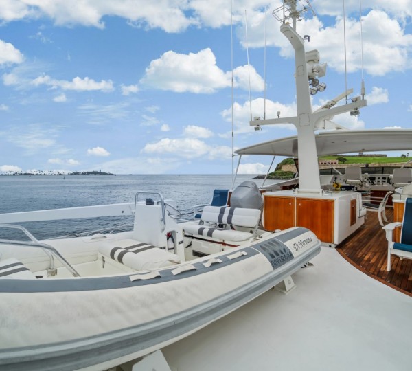 NIRVANA Interior - Flybridge Deck Tender Storage