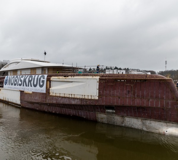 NOBISKRUG Superyacht Project Black Shark Moves To The Rendsburg Facility