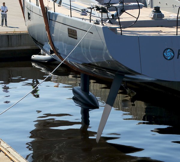 Nautor's Swan 78 About To Touch Water