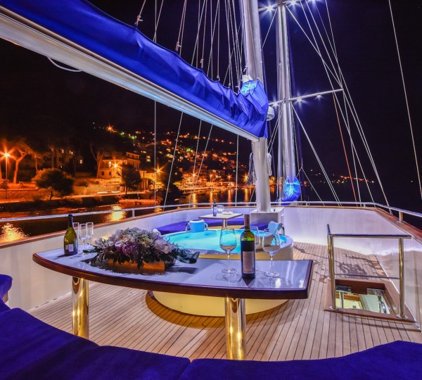 On Deck Jacuzzi By Night