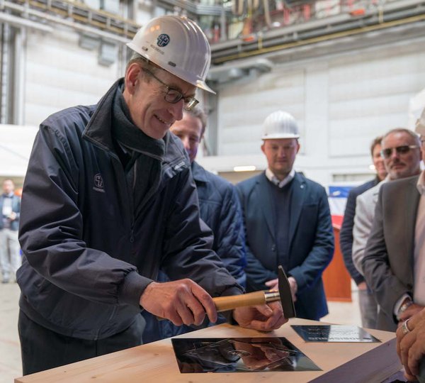 Preparation Of The Keel Laying Coin For Project Black Shark Superyacht