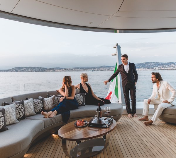 Relax On The Aft Deck Before The Deliscious Dinner Is Served