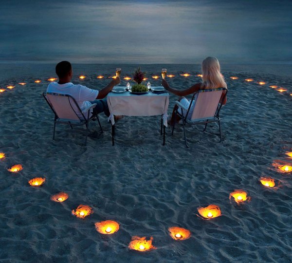 Romantic Dinner On An Island
