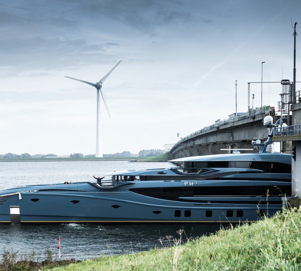 Royal Huisman 403 PHI Departure From Vollenhove Shipyard