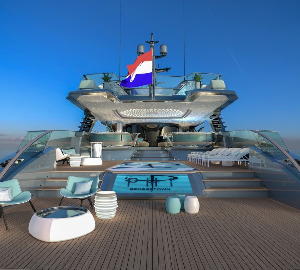 Royal Huisman 403 PHI Rendering By Cor D Rover - Aft Deck