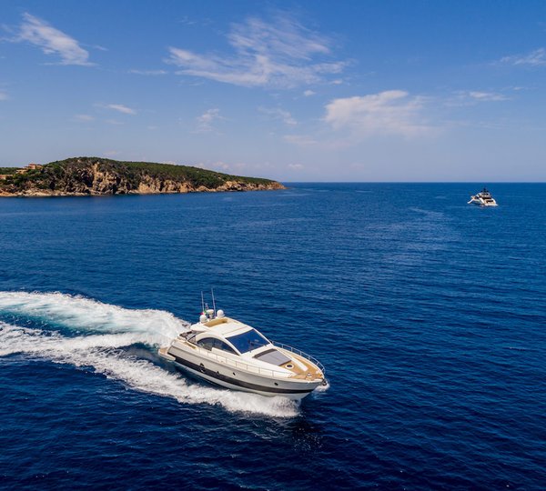 Running Shot Of Motor Yacht MINE