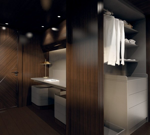 SUNSEEKER 100 Interior - Master Cabin Office Area