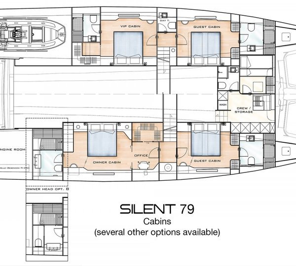 Silent 79 Accommodation - Lower Deck