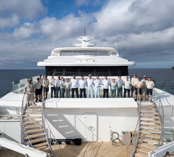 Sundeck Stairs With Crew Members