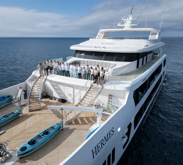 Sundeck Stairs With Crew Members