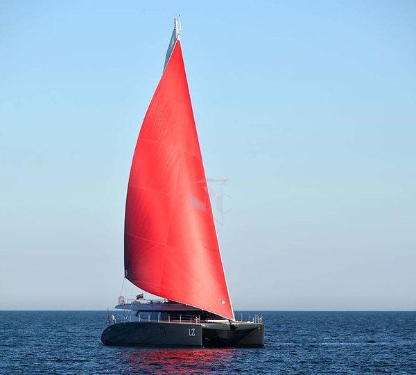 Sunreef Catamaran LUCY Z - Bow View Under Sail