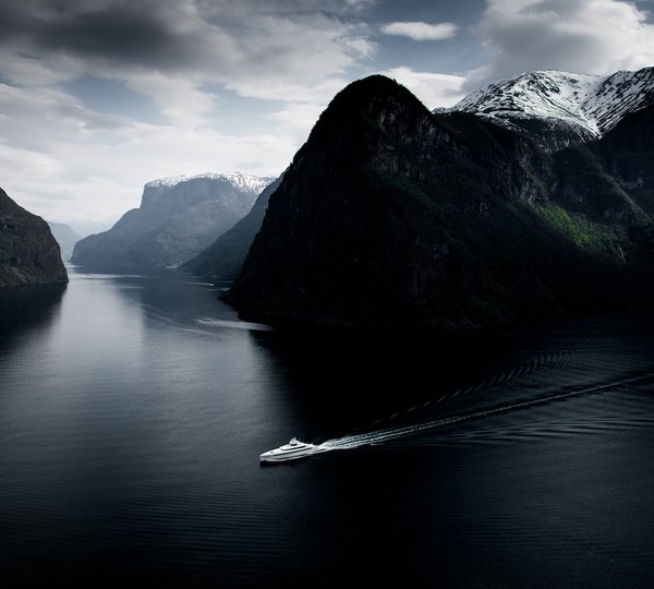 Superyacht Najiba In Norwegian Fjords