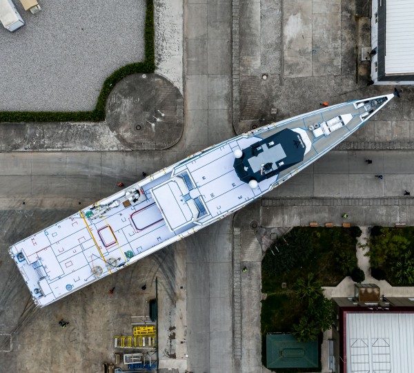 TIME OFF Yacht Support Built By Damen Yachting - Aerial View