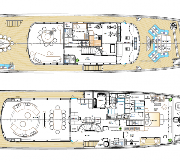 Upper Deck And Main Deck Layout
