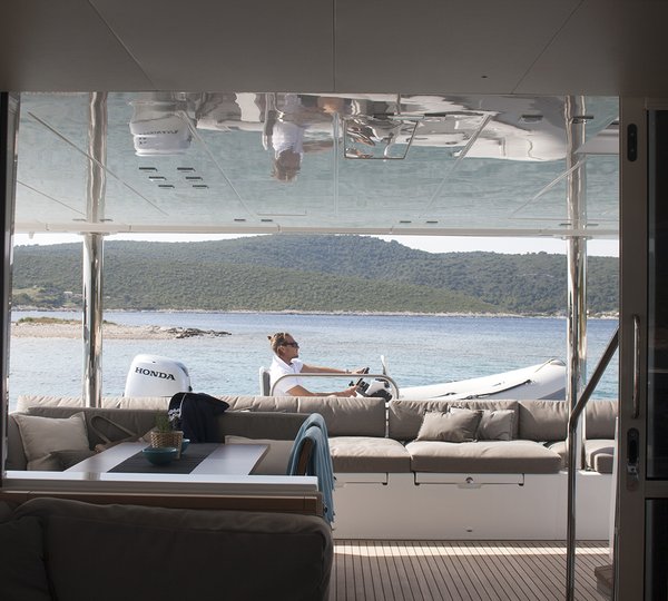 View From Salon To The Aft Deck