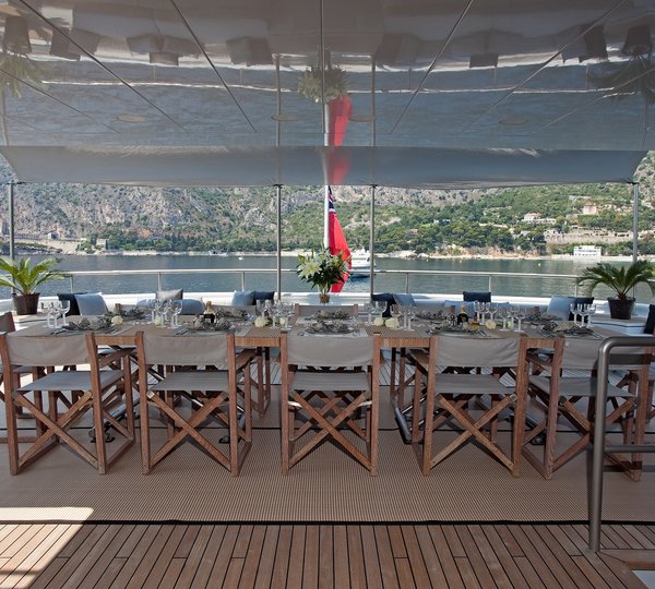 Yacht MARIU - Mediterranean Aft Al Fresco Dining