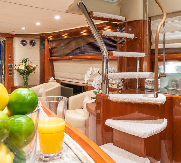 Steps to the flybridge