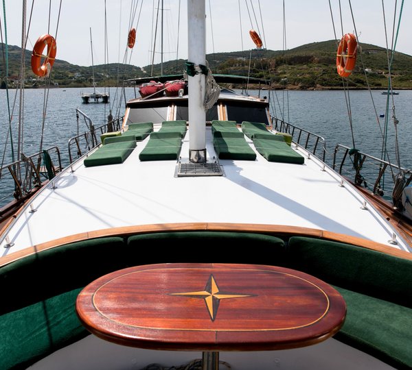 View from foredeck aft