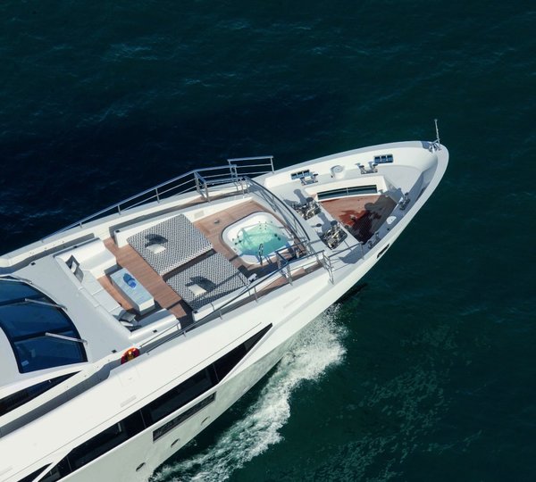 Aerial Close Up Of The Foredeck