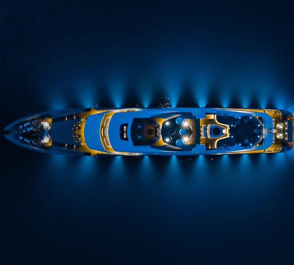 Aerial Lit Up At Night