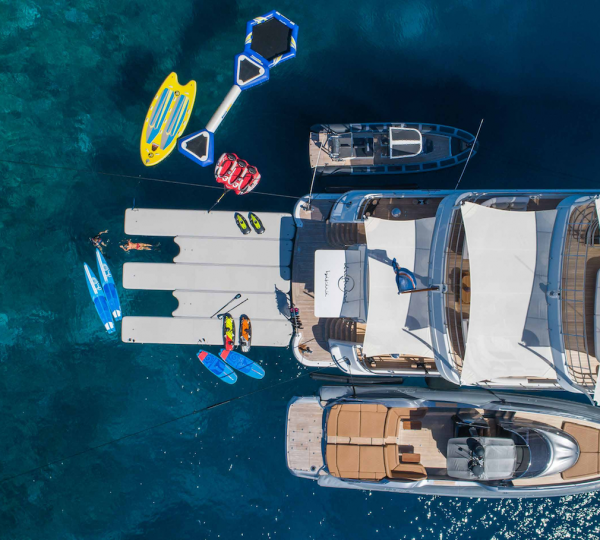 Aerial Of Swim Platform And Toys