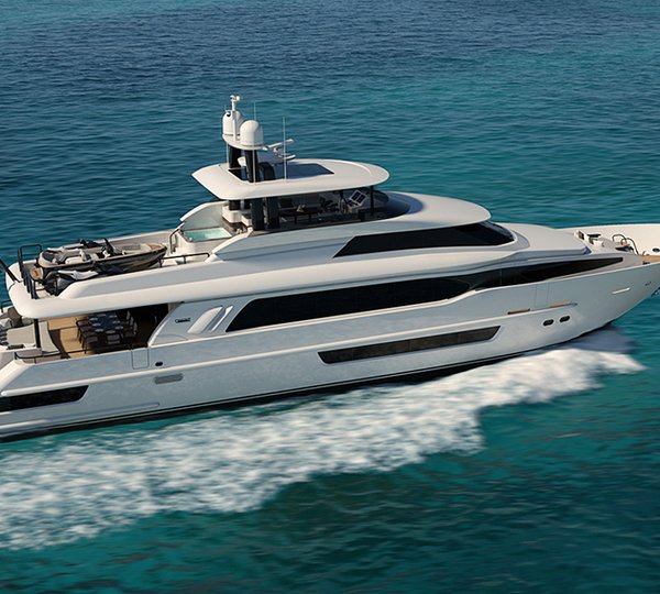 Aerial View Crescent 117 Superyacht